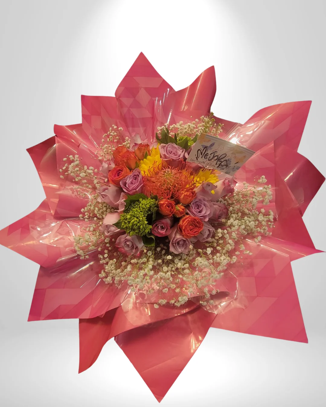 10 buchón classic gold 24 rosas