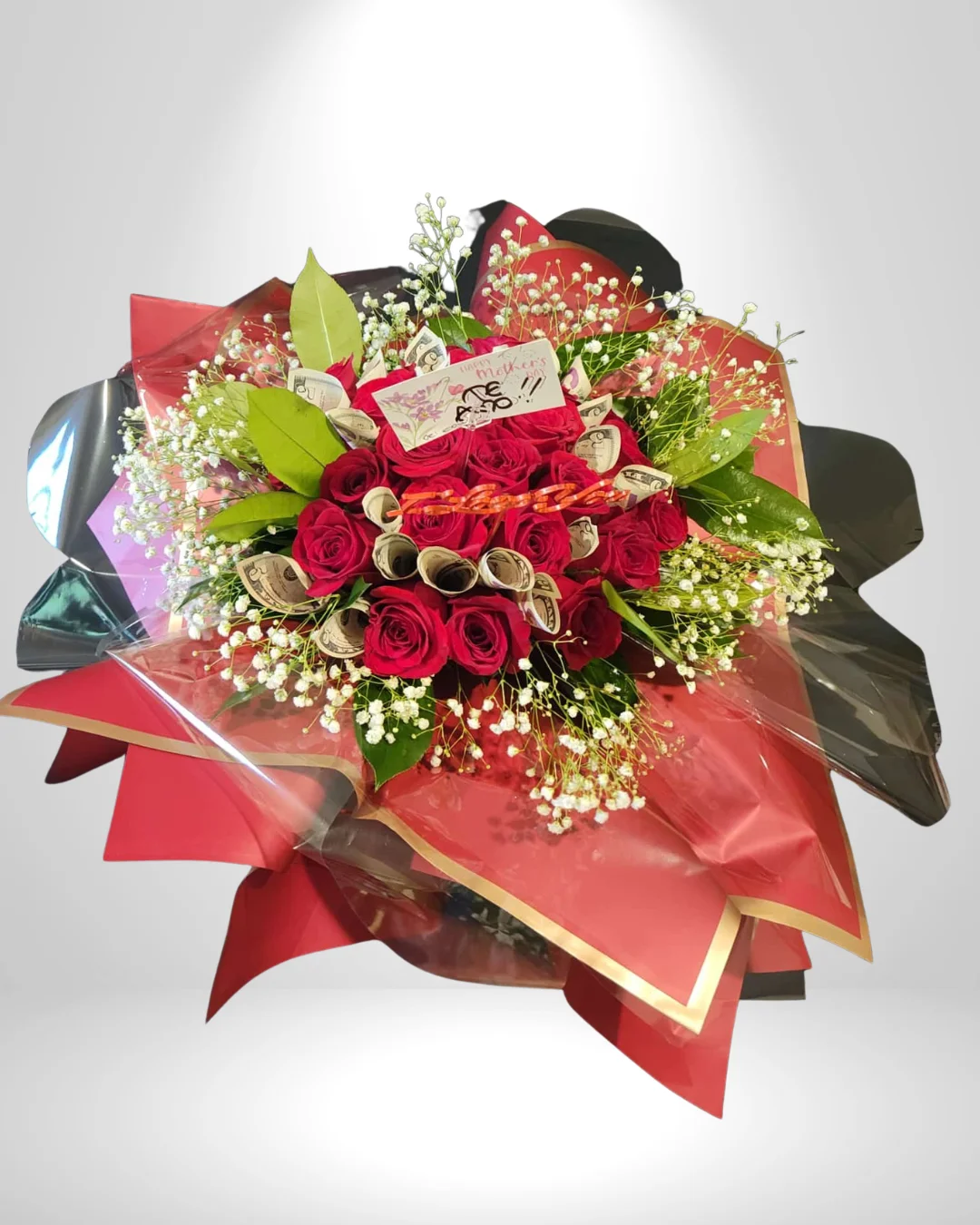 8 buchón classic gold 24 rosas